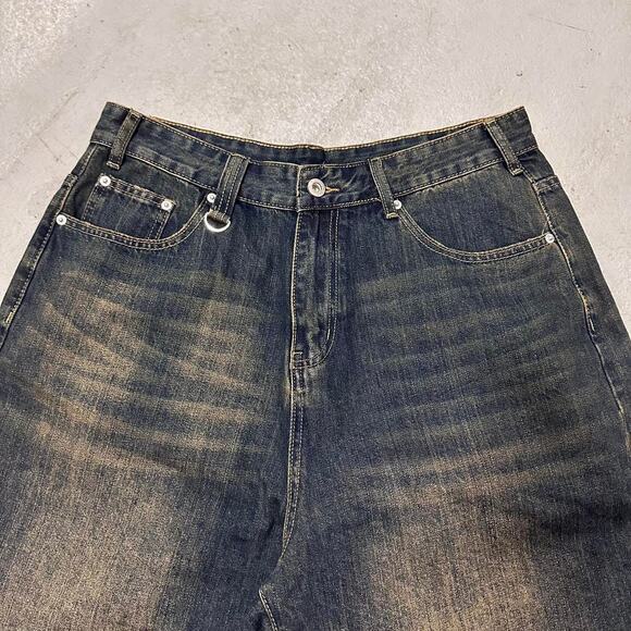 NAVY DESERT WIDE LEG BAGGY JORTS 32 WAIST - Picture 3 of 7